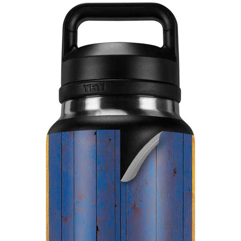 Barbados Flag Dark Wood YETI Rambler 36oz Bottle Skin
